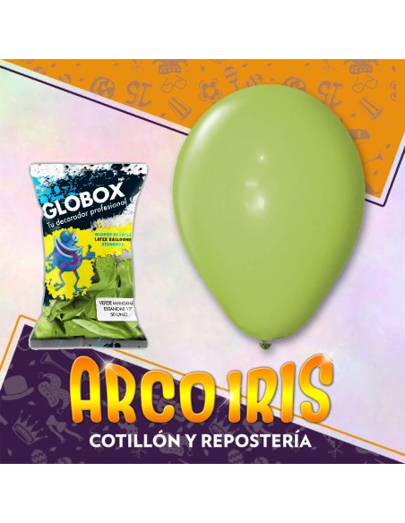 Globo Estandar 12 X 50 - Verde Manzana Globox
