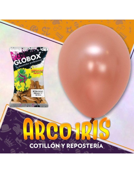 Globo Perlado 12 X 50 Rosa Gold - Globox