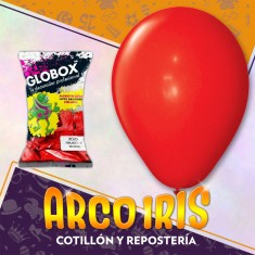 Globo Perlado 12 X 50 Rojo - Navidad Globox