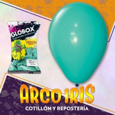 Globo Perlado 12 X 50 Turquesa - Globox