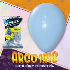 Globo Pastel 12 X 50 Celeste - Globox Revelacion De Genero