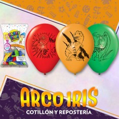 Globo Estandar 12 X 12 - Dinosaurios Party Time