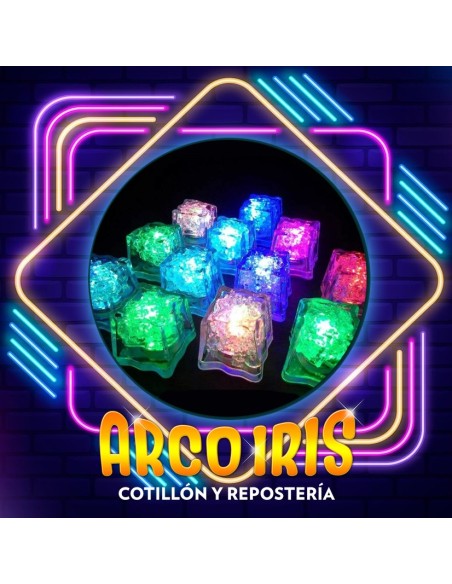 Luminoso Hielo Con Led Chico X 12 - Caja Cubitos Led Party Store