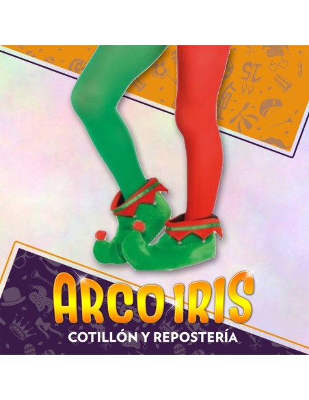 Medias Elfo Xu - Bucaneras Navidad Duende Roja Y Verde Party Store