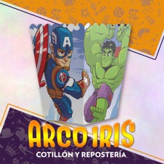 Super Hero Pochoclera X 6 Avengers