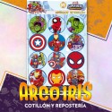 Super Hero Stickers 2 X 12 - 24 Stickers Decorativos Avengers