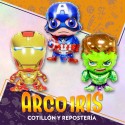 Mylar 26 Personajes Mini Avengers Metal Xu - 66 Cm Los Vengadores Hulk Iron Man Capitan America Globo Metalizado Papel