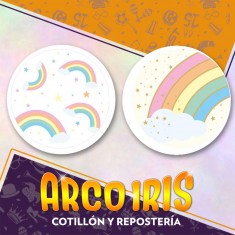 Arco Iris Stickers 12 X 10 Planchas - Remplaza Linea Nubecita