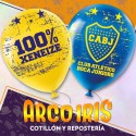 Boca Globos Premium X 6 - Latex 12 Impresion Total Equipos Futbol