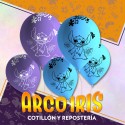 Stitch Globos Premium X 6 Latex 12 Impresion Total
