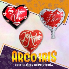 Mylar 05 Corazon Metal Xu - Estampado 13 Cm Varios Modelos Valentin Globo Metalizado Papel