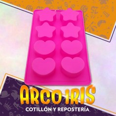 Silicona Molde Mini Corazon En Plancha X 12 - Valentin
