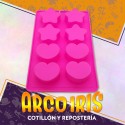 Silicona Molde Mini Corazon En Plancha X 12 - Valentin