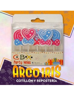 Vela Infantiles Forma X 5 - Corazon/chupetin Con Mono Blister Cbx