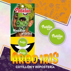 Maquillaje Pasta 2g X 2 Verde Claro Artistico Halloween Pintafan