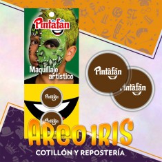 Maquillaje Pasta 2g X 2 Marron Artistico Halloween Pintafan