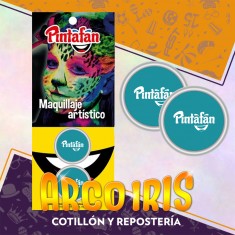 Maquillaje Pasta 2g X 2 Turquesa Artistico Halloween Pintafan