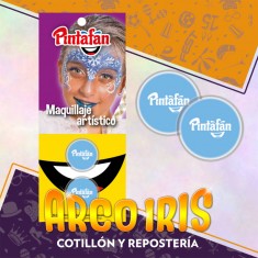 Maquillaje Pasta 2g X 2 Celeste Artistico Halloween Mundial Pintafan