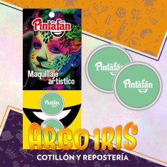 Maquillaje Pasta 2g X 2 Verde Agua Artistico Halloween Pintafan