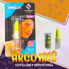 Maquillaje Barra Fluo Amarillo Xu - Blister Labial Pintafan