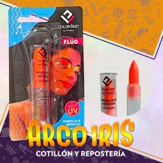 Maquillaje Barra Fluo Naranja Xu - Blister Labial Pintafan
