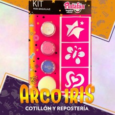 Kit Infantil - Kit Para Maquillaje - 3 Maquillaje Esponja Stencil