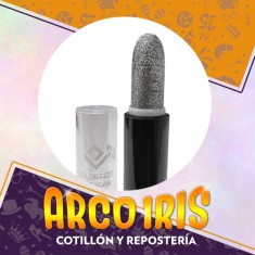 Maquillaje Barra Glitter Plata Xu - Labial Pintafan