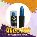 Maquillaje Barra Glitter Azul Xu - Labial Pintafan