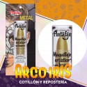 Maquillaje Barra Metal Oro Xu - Labial Dorado Pintafan
