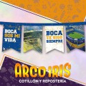 Boca Banderin Feliz Cumpleanos Xu - Articulado Equipos Futbol Azul Y Oro