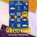 Boca Stickers 2 X 12 - 24 Stickers Decorativos Equipos Futbol Azul Y Oro