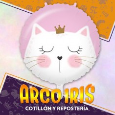 Kitty Mylar Redondo 18 Xu - Globo Metalizado Party Store