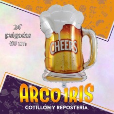 Mylar 24 Chopp Cheers Cerveza Xu - 60 Cm -