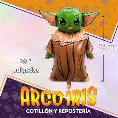 Mylar 29 Personaje Yoda Metal Xu - 74 Cm Globo Metalizado Papel
