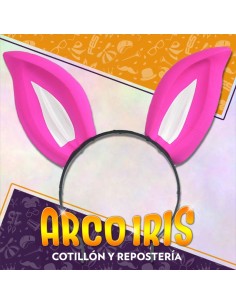 Vincha Plastica Conejo Rosa X 6 - Orejas Solamente Gape