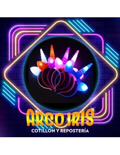 Luminoso Vincha Unicornio X 12 - Plastica Led