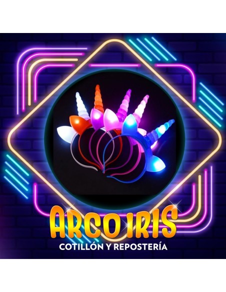 Luminoso Vincha Unicornio X 12 - Plastica Led