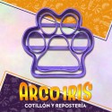 Cortante Cookies Patita Chica - Plastico Violeta-huella Chica-