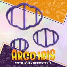 Cortante Cookies Set Marco Vintage X 3- Plastico Violeta-