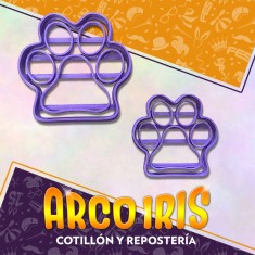Cortante Cookies Set Patita Perros X 2- Plastico Violeta-