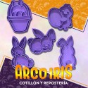 Cortante Cookies Set Pascua X 5- Plastico Violeta-