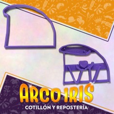 Cortante Cookies Flork - 7 Cm Plastico Violeta Deformito/mano/cabeza/peleador/pulgar Arriba/mano Cara/corazon/cumpleanos 2