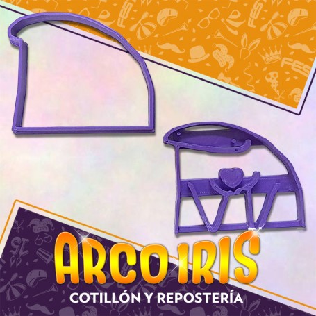 Cortante Cookies Flork - 7 Cm Plastico Violeta Deformito/mano/cabeza/peleador/pulgar Arriba/mano Cara/corazon/cumpleanos