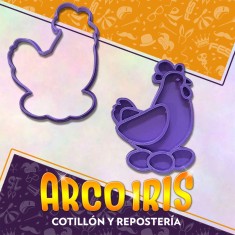 Cortante Cookies Gallina Pascua- Plastico Violeta-pascua-