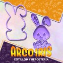 Cortante Cookies Conejo Marcador 3 - Plastico Violeta-pascua-