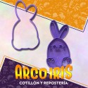 Cortante Cookies Conejo Orejas - Plastico Violeta Pascua