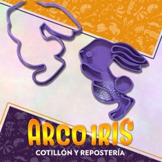 Cortante Cookies Conejo De Pie - Plastico Violeta Pascua