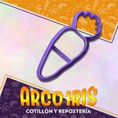 Cortante Cookies Zanahoria - Plastico Violeta Pascua