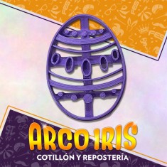 Cortante Cookies Huevo Pascua 2 - Plastico Violeta Pascua