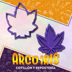 Cortante Cookies Hoja Marihuana- Plastico -